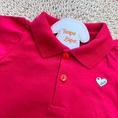 Vestido Gola Polo - Vermelho
